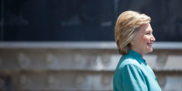 ATLANTIC CITY, NJ - JULY 6: Presumptive Democratic presidential nominee Hillary Clinton speaks at a rally on the boardwalk on July 6, 2016 in Atlantic City, New Jersey. Clinton addressed presumptive Republican presidential nominee Donald Trump's business record. (Photo by Jessica Kourkounis/Getty Images)