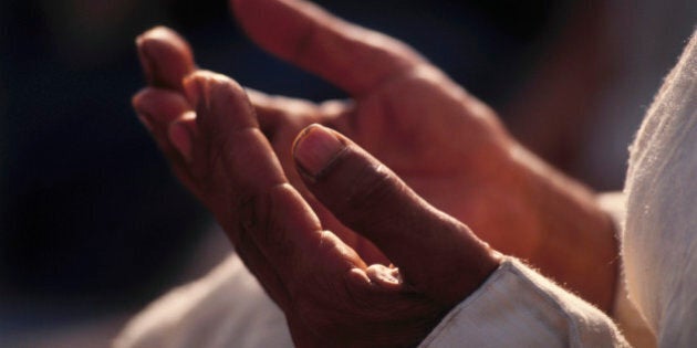 Hands of Islamic Man Praying