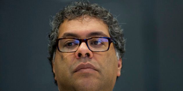 Naheed Kurban Nenshi, mayor of Calgary, listens during an interview in New York, U.S., on Monday, June 1, 2015. Nenshi is the first Muslim mayor of a major North American city. Photographer: Victor J. Blue