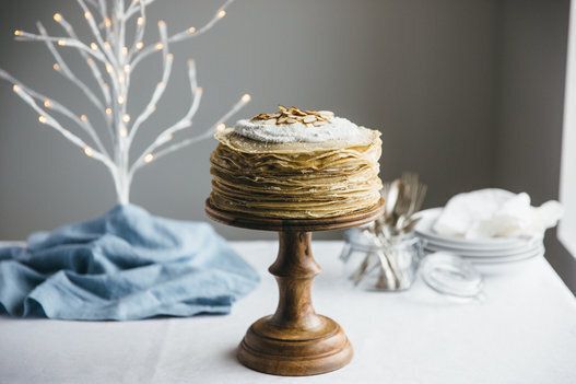 Coconut Amaretto Crepe Cake