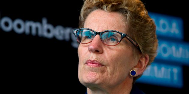 Kathleen Wynne, premier of Ontario, speaks at the Bloomberg Canada Economic Summit in Toronto, Ontario, Canada, on Tuesday, May 21, 2013. Wynne said she won't increase corporate taxes. Photographer: Galit Rodan/Bloomberg via Getty Images