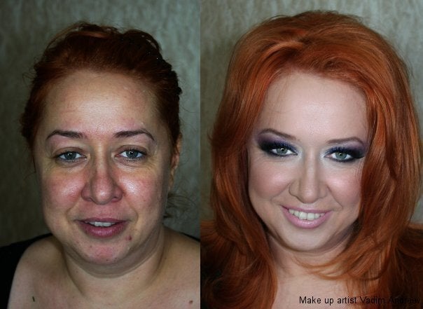 makeup before and after