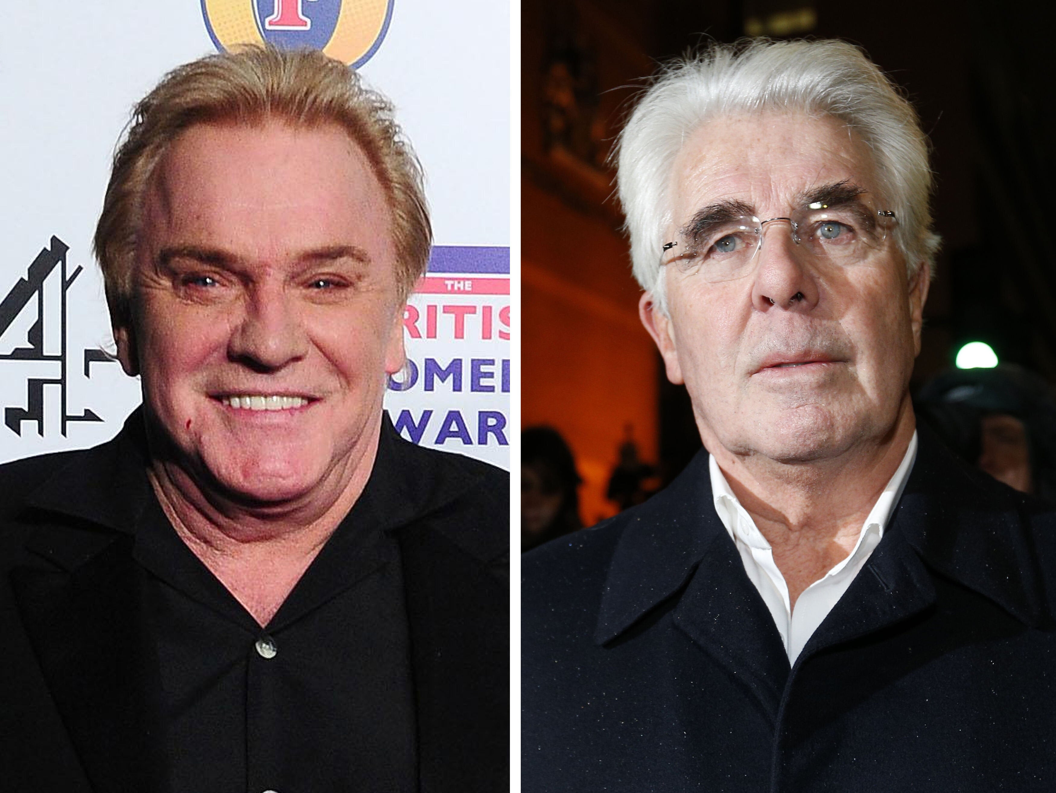 Freddie Starr (left) and Max Clifford. (Photo by Ian West/PA Images via Getty Images)