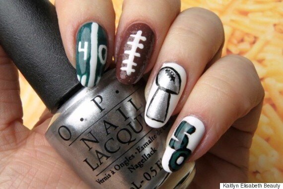 Celebrate Super Bowl 50 With This Nail Art Design | HuffPost Style
