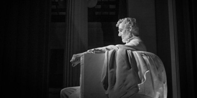 The Lincoln Memorial in B&W.