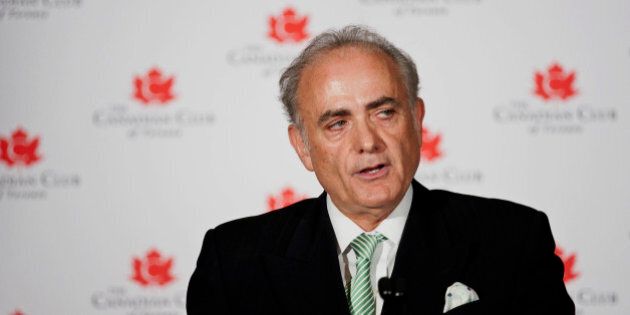 Calin Rovinescu, president and chief executive officer of Air Canada, speaks at the Canadian Club in Toronto, Ontario, Canada, on Tuesday, Feb. 4, 2014. Air Canada is counting on sales in the U.S., additional cost cuts and a hedging program to help make up for a drop in the value of the nation's currency, Rovinescu said. Photographer: Galit Rodan/Bloomberg via Getty Images. ***Local Caption*** Calin Rovinescu