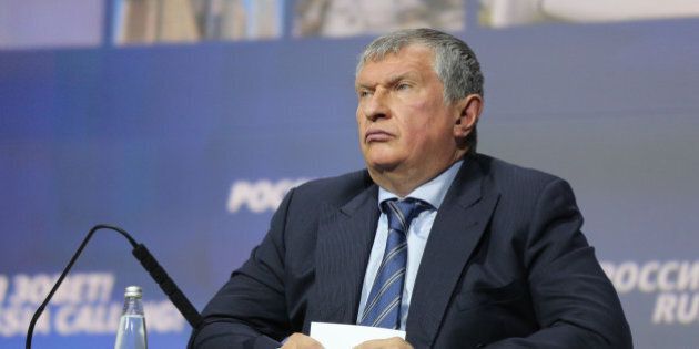 Igor Sechin, chief executive officer of Rosneft OJSC, pauses during a panel session on the opening day of the VTB Capital Investment 'Russia Calling' Forum in Moscow, Russia, on Tuesday, Oct. 13, 2015. Russia's key interest rate will probably be cut to near the inflation level in two years if price growth eases to the central bank's 4 percent target in 2017, Governor Elvira Nabiullina said. Photographer: Andrey Rudakov/Bloomberg via Getty Images