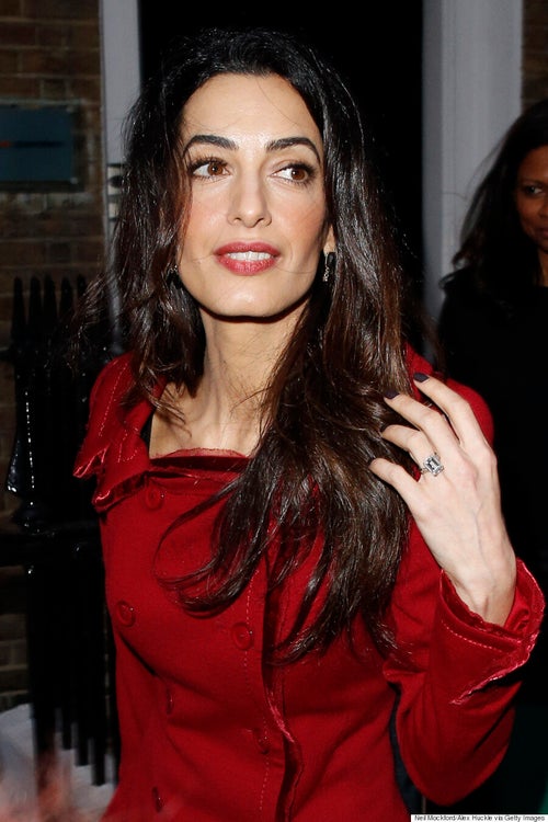 Amal Clooney Nails Business Chic In Red Skirt Suit | HuffPost Style