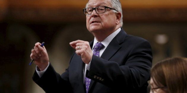 Canada's Public Safety Minister Ralph Goodale speaks during Question Period in the House of Commons on Parliament Hill in Ottawa, Canada, January 28, 2016. REUTERS/Chris Wattie