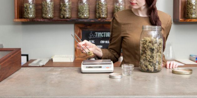 The small business proceedings of a local marijuana dispensary in Portland, Oregon.