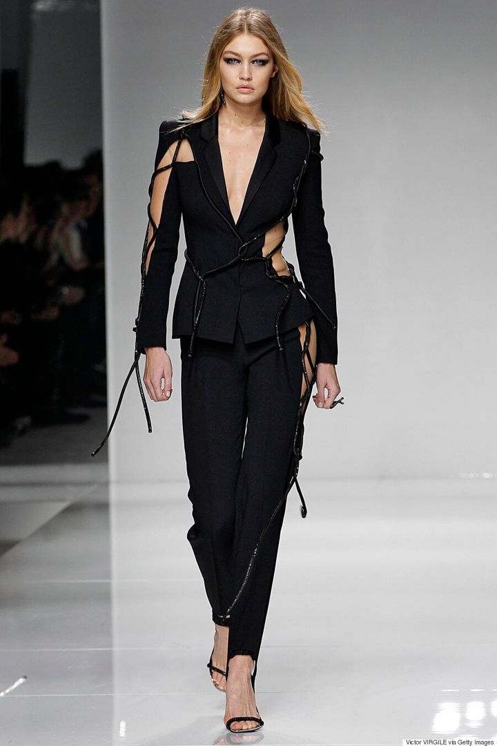 Versace - Gigi Hadid and Stella Maxwell wear