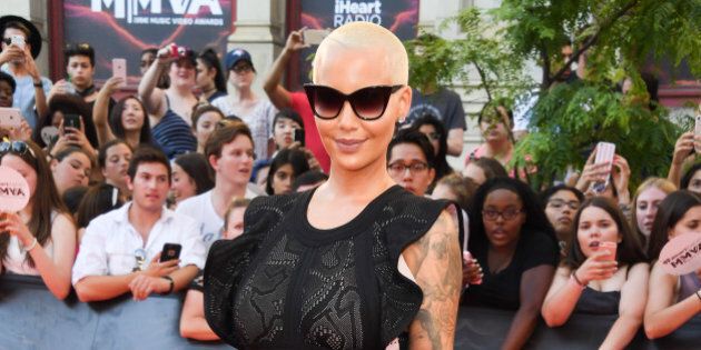 TORONTO, ON - JUNE 19: Amber Rose arrives at the 2016 iHeartRADIO MuchMusic Video Awards at MuchMusic HQ on June 19, 2016 in Toronto, Canada. (Photo by George Pimentel/WireImage)
