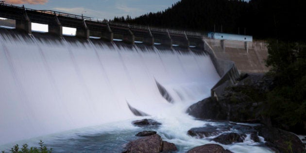 British Columbia, Canada, Central BC coast, Ocean Falls, hydro installation,