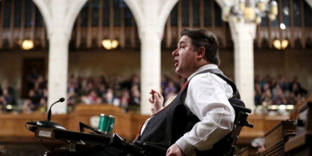 Canada's Veterans Affairs Minister Kent Hehr speaks during Question Period in the House of Commons on Parliament Hill in Ottawa, Canada, January 25, 2016. REUTERS/Chris Wattie
