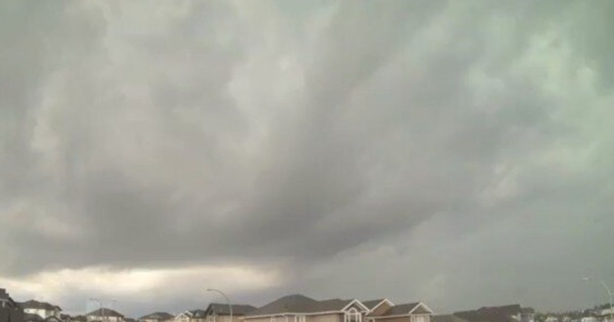 Edmonton Tornado Warning Lifted, Storm Clouds Caught On Video ...