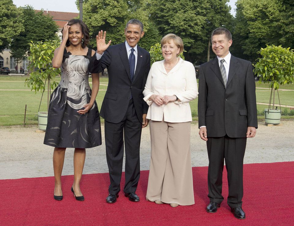 Barack Obama, Michelle Obama, Angela Merkel, Joachim Sauer
