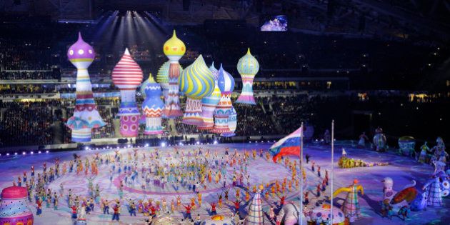 2014 WINTER OLYMPIC GAMES -- 'Opening Ceremony' -- Pictured: Opening ceremony of the 2014 Sochi Winter Olympics Games in Sochi, Russia on February 7, 2014 -- (Photo by: Paul Drinkwater/NBC/NBCU Photo Bank via Getty Images)