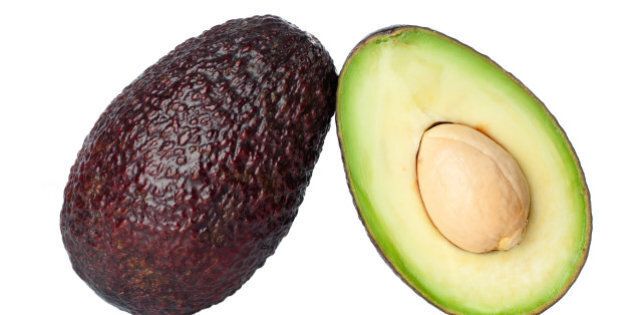 fresh avocado cut in half