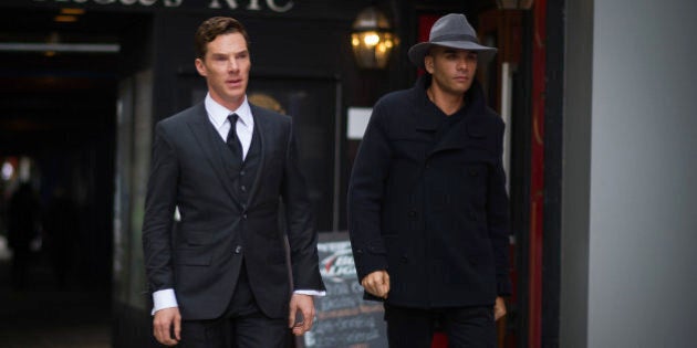 NEW YORK, NY - FEBRUARY 12: Benedict Cumberbatch (L) seen outside the Boss show on February 12, 2014 in New York City. (Photo by Timur Emek/Getty Images)