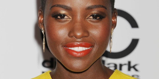 BEVERLY HILLS, CA- OCTOBER 21: Actress/honoree Lupita Nyong'o arrives at the 17th Annual Hollywood Film Awards at The Beverly Hilton Hotel on October 21, 2013 in Beverly Hills, California.(Photo by Jeffrey Mayer/WireImage)