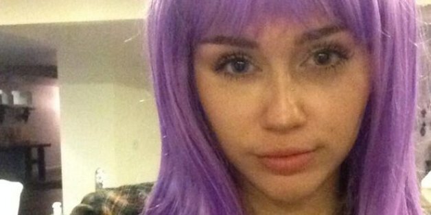 miley cyrus purple wig