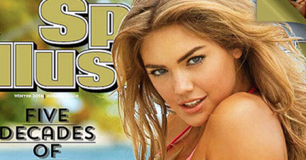Kate Upton Covers The Back Of Sports Illustrated Swimsuit S 50th Issue In Tiny Bikini Huffpost