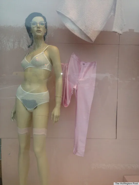 Mannequin with a Bra Pokemon in a Women Underwear Store Editorial