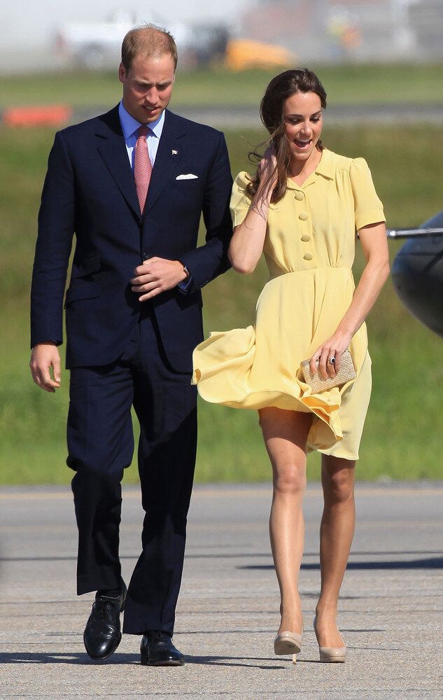 Kate Chooses Flowy Skirts Near Airplanes