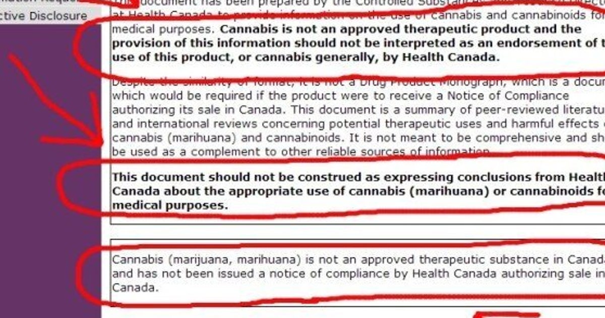 Health Canada Medical Pot Guidelines Diss Medical Pot Repeatedly