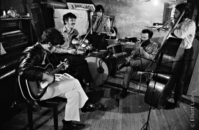 The Band Rehearsing In Basement, by Elliott Landy