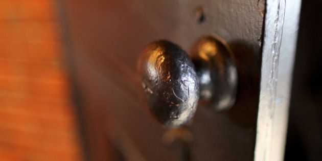 BOSTON, MA - JANUARY 25: A well-used doorknob on the steel door of an old safe at the Custom House Block on the Boston Waterfront is pictured on Jan. 25, 2017. The building is being renovated into offices. (Photo by John Tlumacki/The Boston Globe via Getty Images)