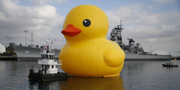 large yellow rubber duck