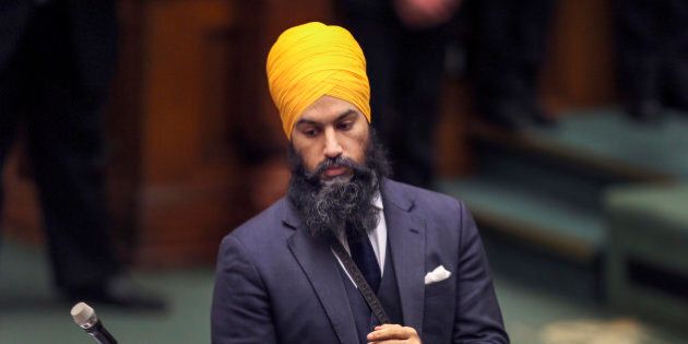 TORONTO, ON - FEBRUARY 21 - New Democratic Government and Consumer Services critic Jagmeet Singh during question period at Queen's Park, February 21, 2017. (Andrew Francis Wallace/Toronto Star via Getty Images)