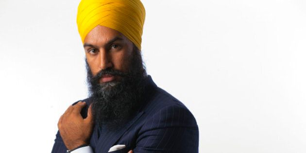 TORONTO, ON - AUGUST 11: Jagmeet Singh, Deputy Leader for the Ontario NDP. Aparita Bhandari is bringing 5 fashionable Indian men to the Star for a photo shoot in the studio of them together, and individually. (Chris So/Toronto Star via Getty Images)