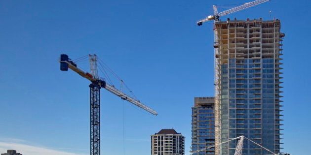 New construction of high-rise building in Burnaby city