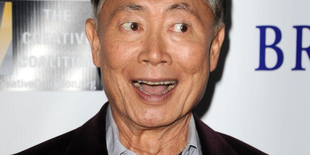 BEVERLY HILLS, CA - OCTOBER 15: Actor George Takei attends the premiere of 'Bridegroom' at AMPAS Samuel Goldwyn Theater on October 15, 2013 in Beverly Hills, California. (Photo by Jason LaVeris/FilmMagic)