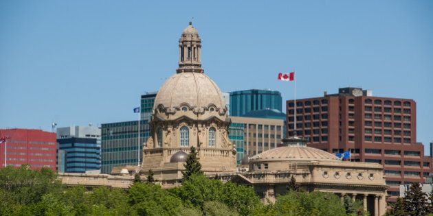 The majestic Alberta Legislature Building in Edmonton.