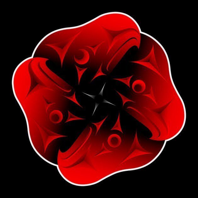 This design was created by B.C. artist Andy Everson to honour Indigenous Veterans Day.