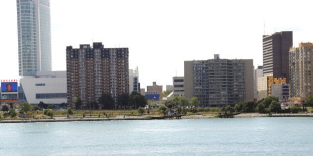 The City of Windsor Ontario in Canada across the river from Detroit, Michigan