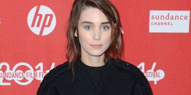 PARK CITY, UT - JANUARY 21: Actress Rooney Mara (wearing engagement ring announcing her engagement to Charlie McDowell) attends 'The One I Love' premiere at the MARC Theatre on January 21, 2014 in Park City, Utah. (Photo by C Flanigan/FilmMagic)
