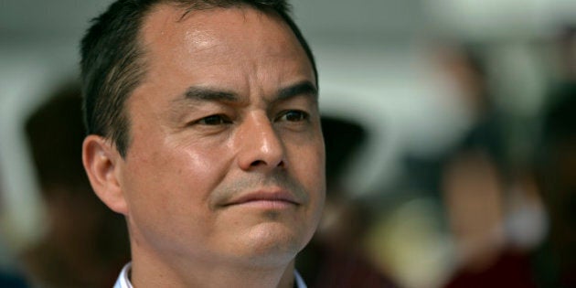 12-07-16 - TORONTO, ONTARIO - Assembly of First Nations National Chief Shawn Atleo listens to speakers. A gathering and memorial service for native's who fought and died in the War of 1812 took place Monday, July 16, 2012. A procession began at David Crombie Park, on The Esplande, and wound its way to Fort York for the service. The event takes place on the first day of the Chief's Assembly being held in Toronto July 16-19. (Photo by Rick Madonik/Toronto Star via Getty Images)