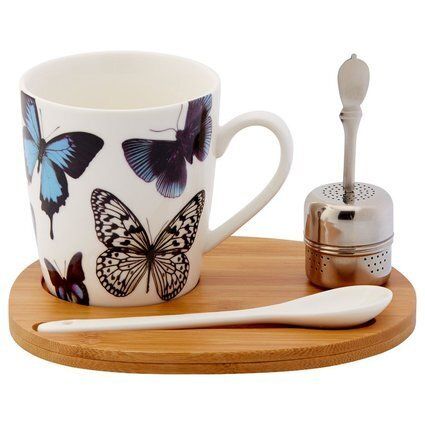 Indigo Butterfly Tea Set