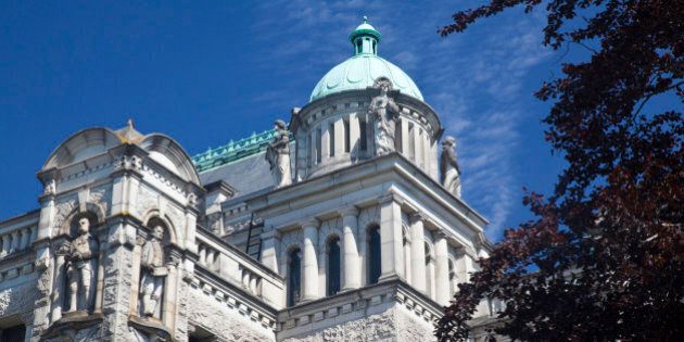 The British Columbia Parliament Buildings are located in Victoria, British Columbia, Canada and are home to the Legislative Assembly of British Columbia. The main block of the Parliament Buildings combines Baroque details with Romanesque Revival rustication.