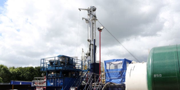 Embargoed to 0001 Friday August 16 A general view of the Cuadrilla exploration drilling site in Balcombe, West Sussex, as anti fracking activists plan a weekend of demonstrations against the project.