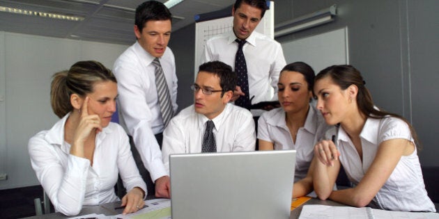 young business people meeting...