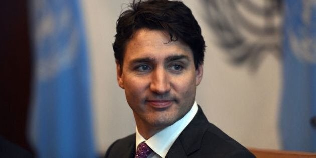 Canada's Prime Minister Justin Trudeau arrives for a meeting with United Nations Secretary General Antonio Guterres at the UN headquarters in New York on April 6, 2017. / AFP PHOTO / Jewel SAMAD (Photo credit should read JEWEL SAMAD/AFP/Getty Images)