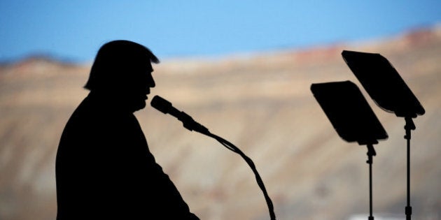 Republican presidential nominee Donald Trump holds a campaign rally in Grand Junction, Colorado, U.S. October 18, 2016. REUTERS/Jonathan Ernst