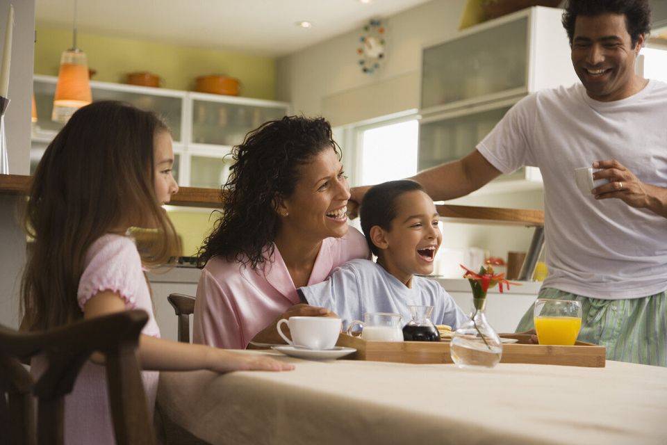 Make meal times and snack times into family time