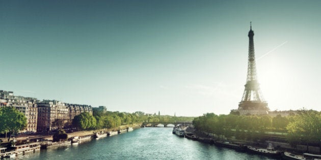 Eiffel tower in sunrise time