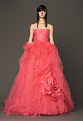 Vera Wang Pink Strapless Dress